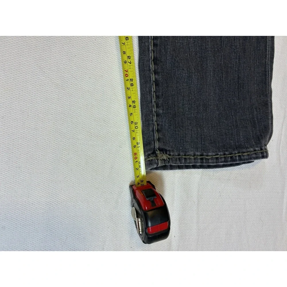 True Religion Ricky Relaxed Straight Jeans Men's‎ 38 Gray Big T Stitch Denim
